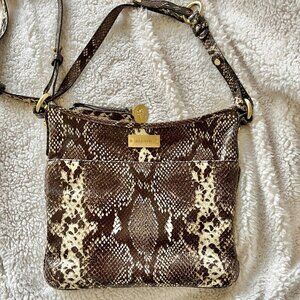 Brahmin Python Print  Luxury Leather Shoulder  or Crossbody Bag